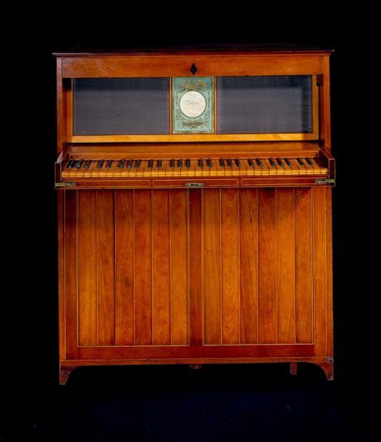 Hawkins’ patented Upright with folding keyboard 1801