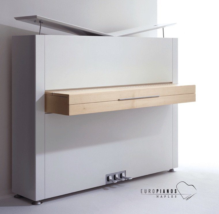 Sauter Pure White Upright Piano