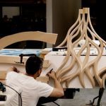 Fazioli Butterfly piano at the factory