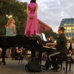 Emily Smith performing with Colin